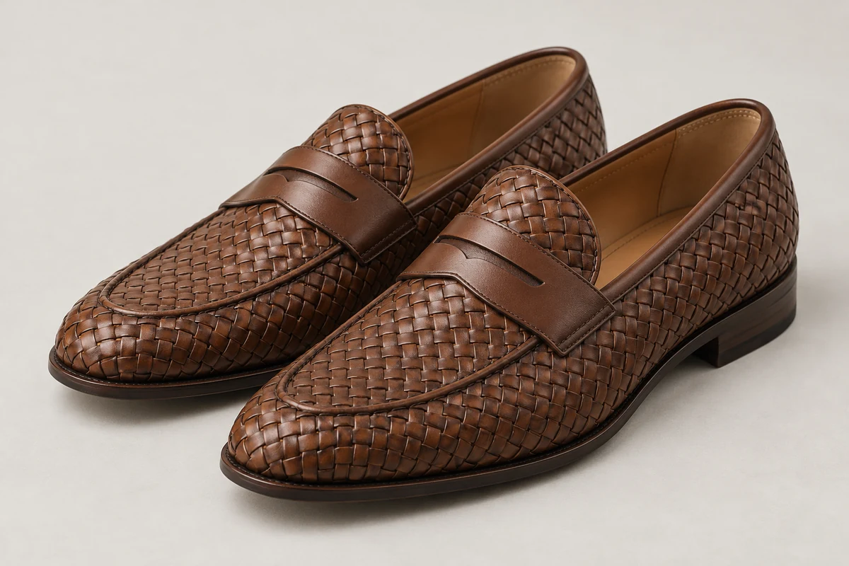 Kahve renkli Örgü Penny Loafer, temsili ürün görseli